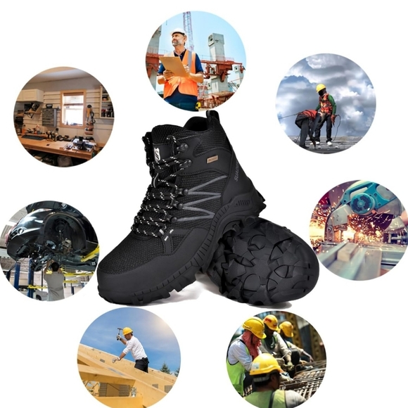 SUADEX Steel Toe Boots for Men Work Construction Safety Boots for Men Composite - Picture 6 of 7